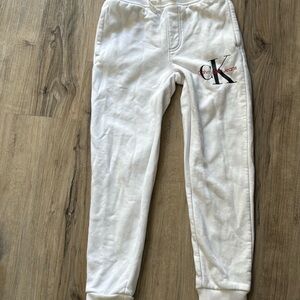 Calvin Klein Jeans Kids White Sweatpants